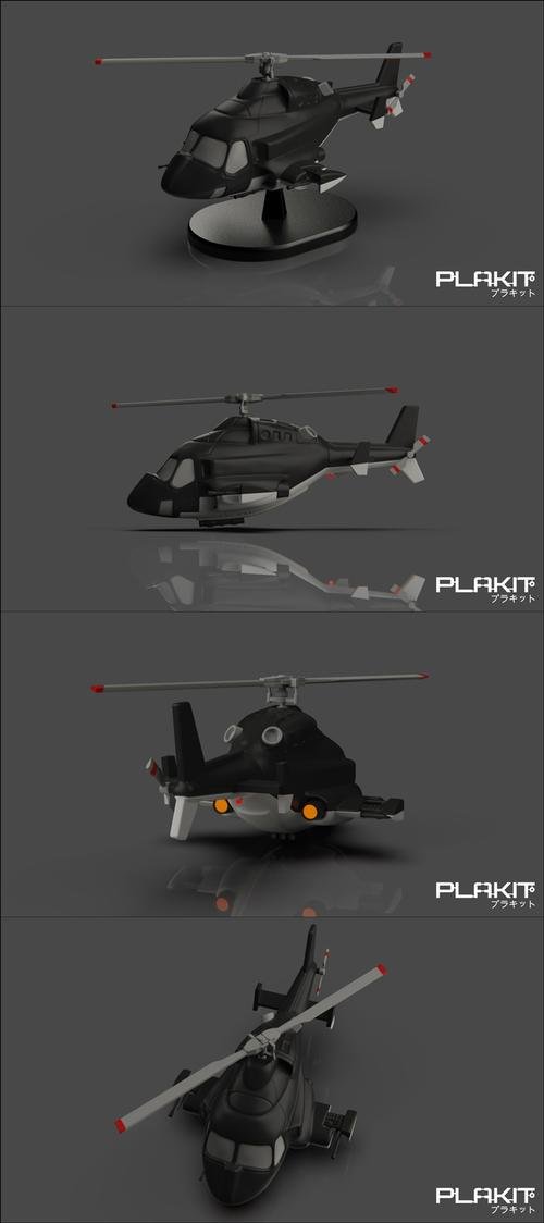 PlaKit Airwolf – 3D Print