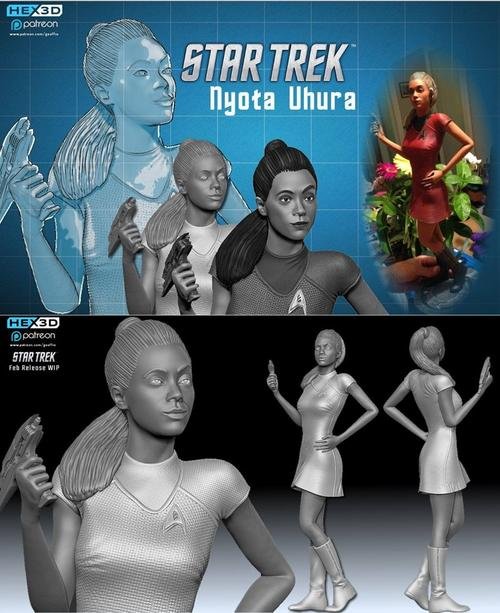 Hex3D Uhura - Star Trek – 3D Print