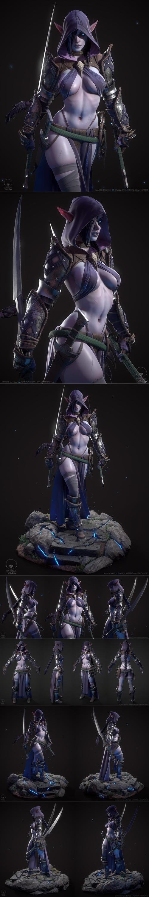 Dark Elf Assassin – 3D Print