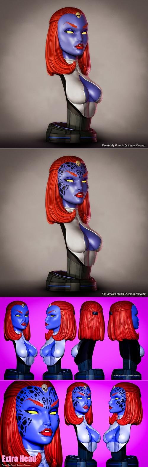 Campbells Mystique Bust – 3D Print