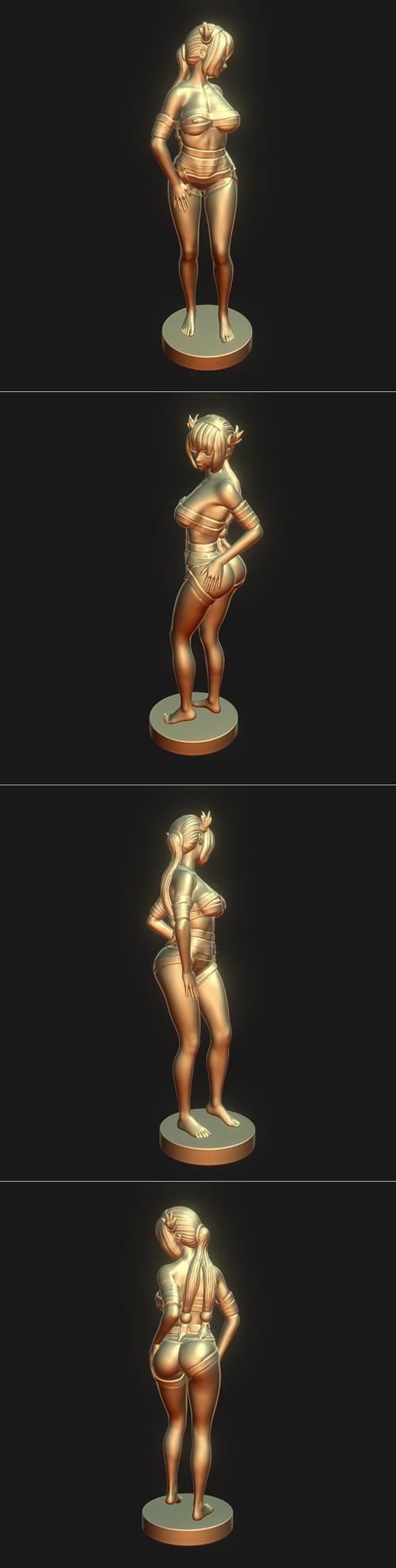 Printable Girl Anime4 – 3D Print