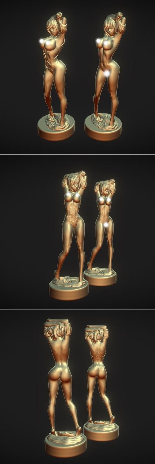 Printable Girl Anime3 2in1 – 3D Print