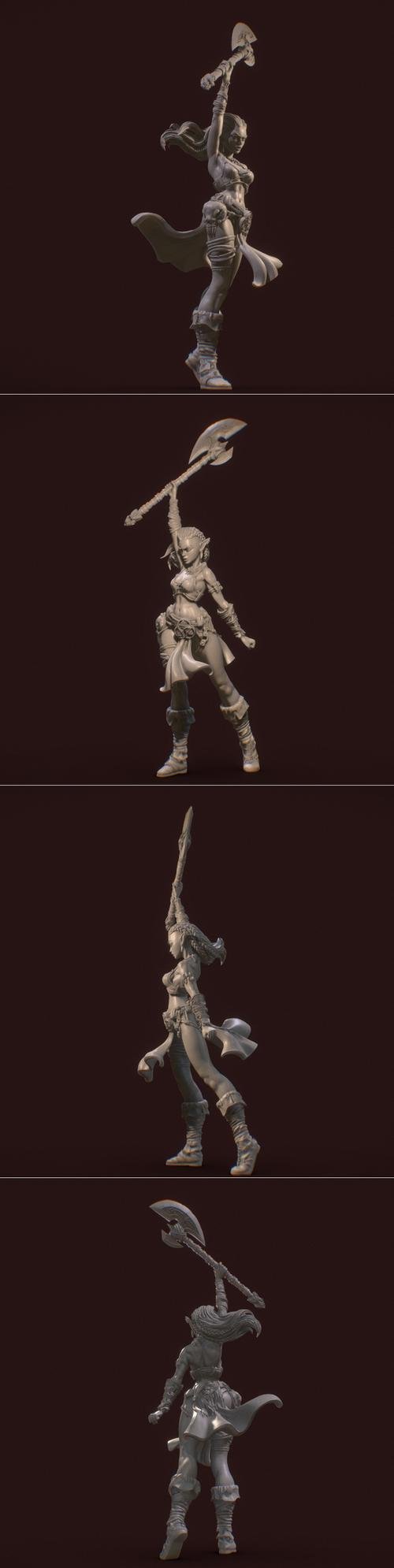 Sia The Elf Barbarian – 3D Print