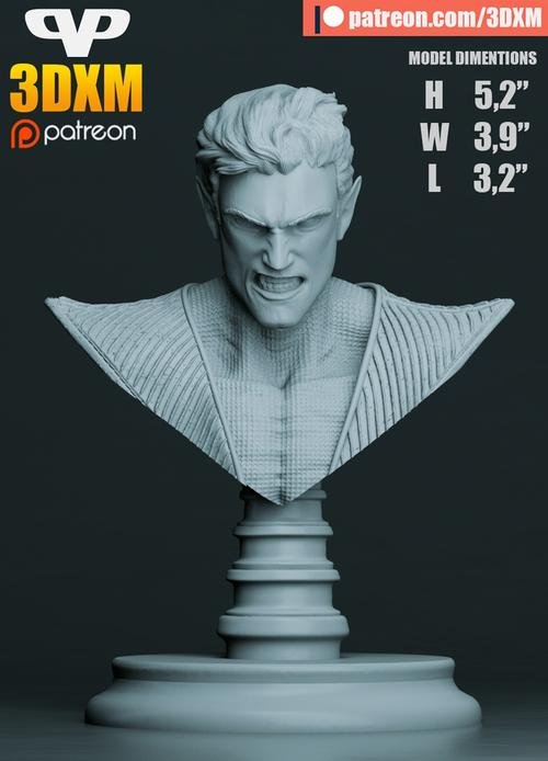 3DXM - Nightcrawler Bust – 3D Print