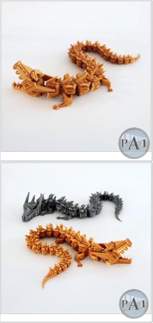 Articulated dragon robot with moving jaws – 3D Print