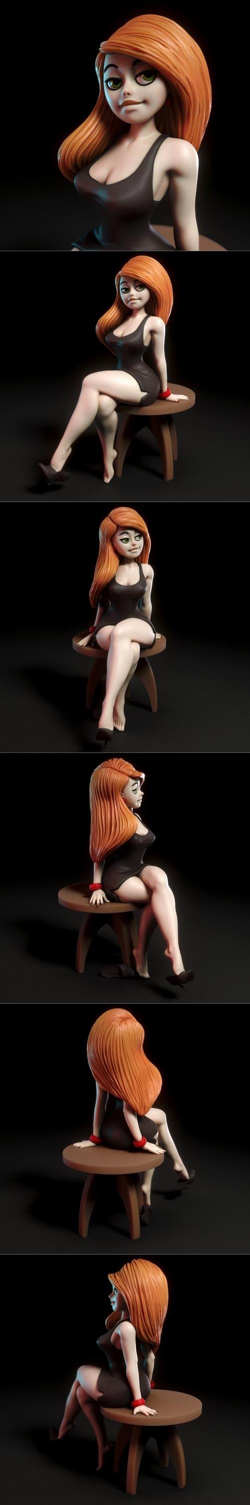 Grown up Kim Possible – 3D Print