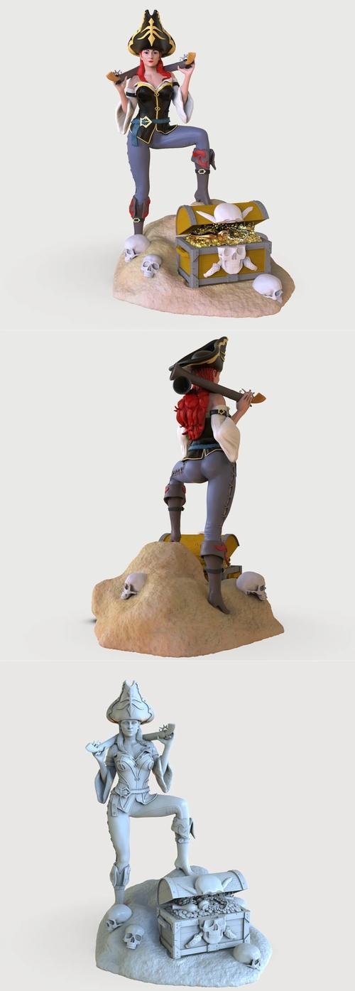 Pirate girl Miss Fortune – 3D Print