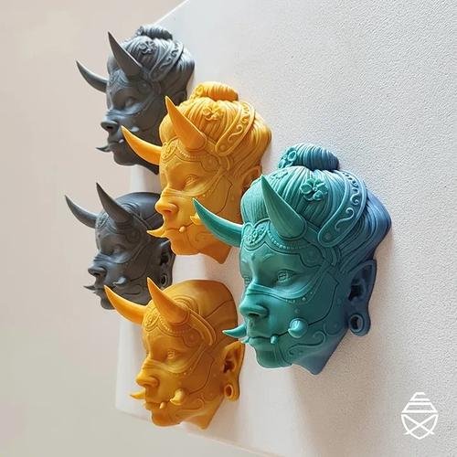 Hannya Chunari Wall Mask – 3D Print