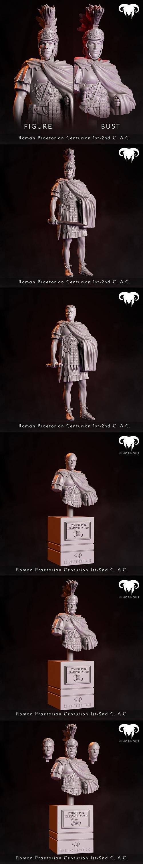 Roman Praetorian Centurion 1st-2nd C. A.C. in Charge – 3D Print