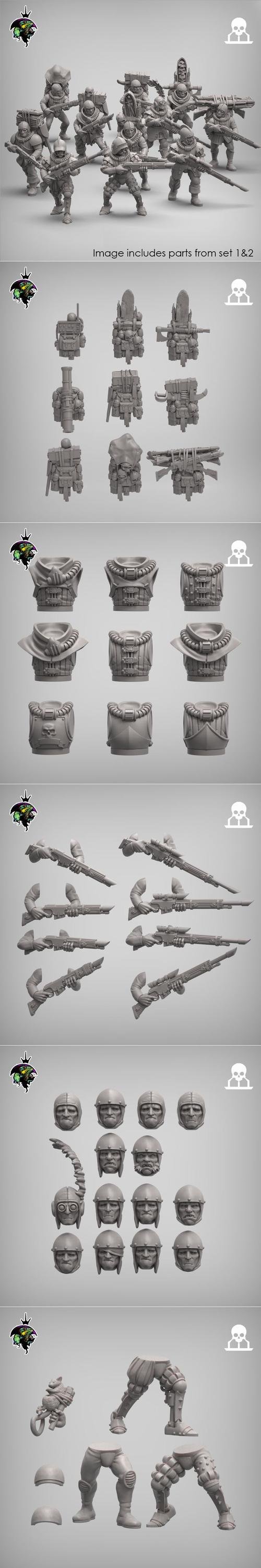 Reptilian Overlords Mercenaries and Militia Sci-Fi Expansion – 3D Print