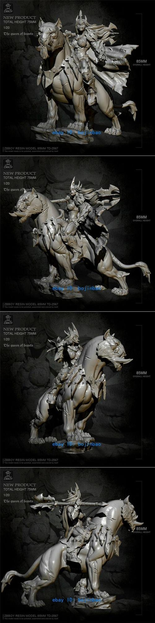 Orc Queen Mounted on Beast – 3D Print