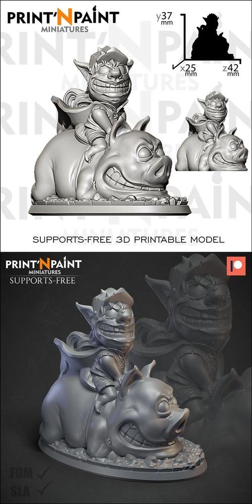 Goblin Pig Rider – 3D Print