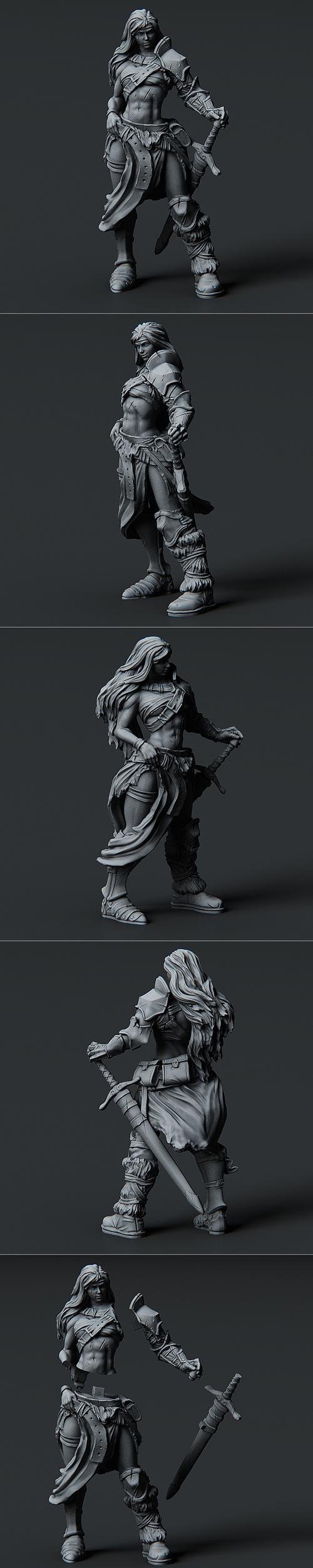 Female Barbarian – 3D Print