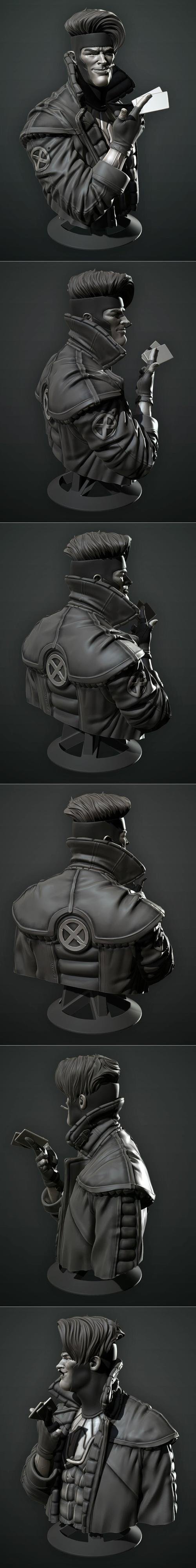 Gambit bust – 3D Print