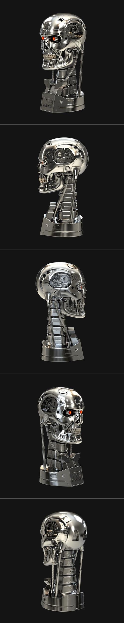 Terminator T-800 Skull Bust V2 – 3D Print