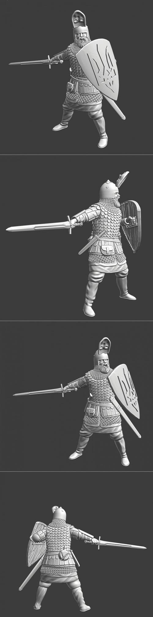 Medieval Russian heavy knight – 3D Print