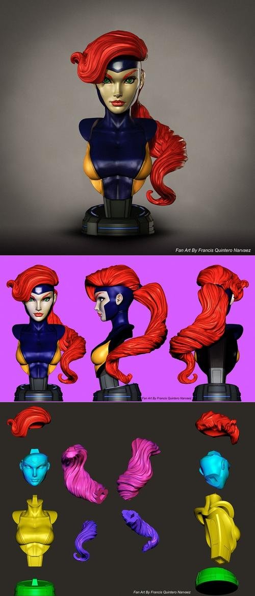 Campbells Jean Grey Bust – 3D Print
