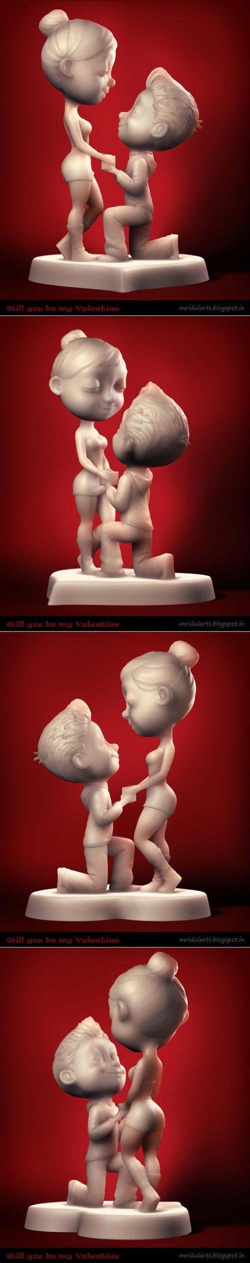 love Will You Be My Valentine – 3D Print