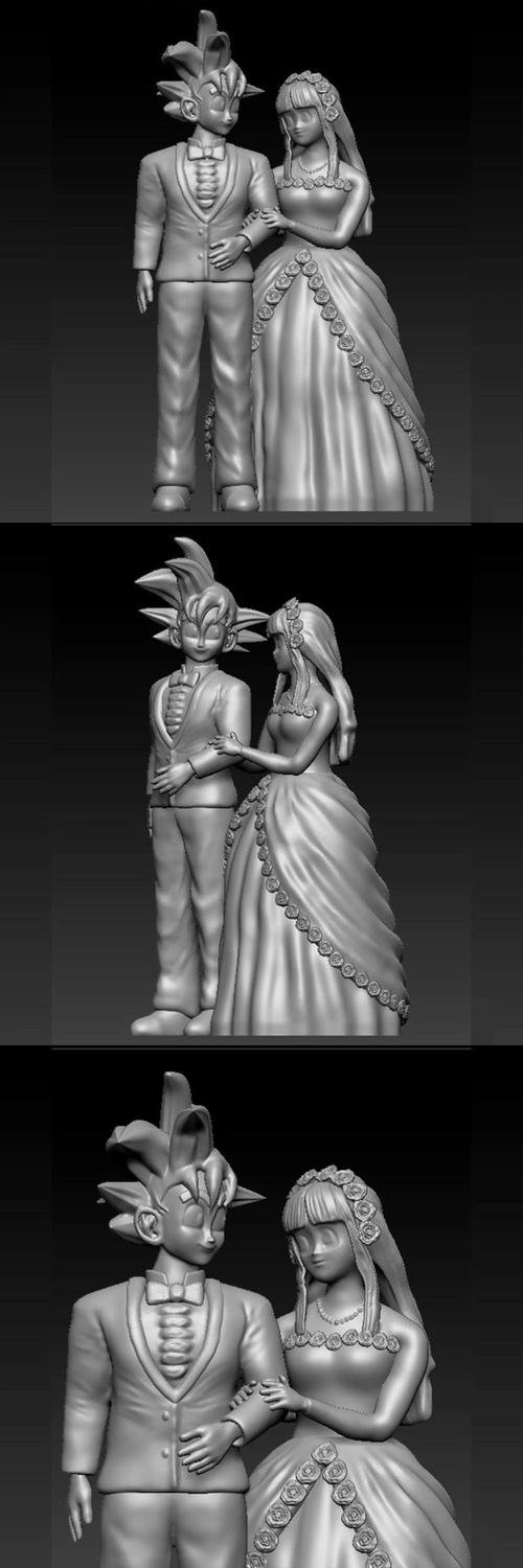 Goku and Chichi – 3D Print
