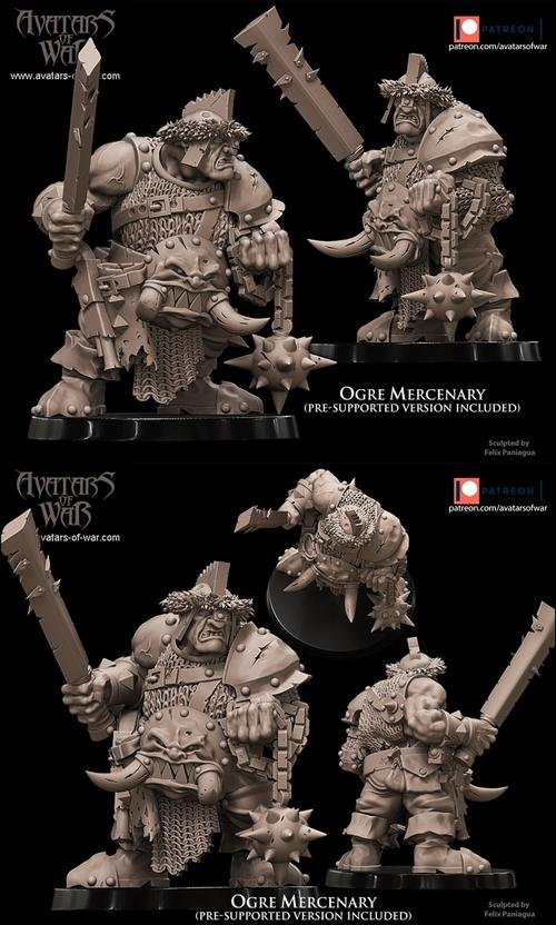 Ogre Mercenary – 3D Print