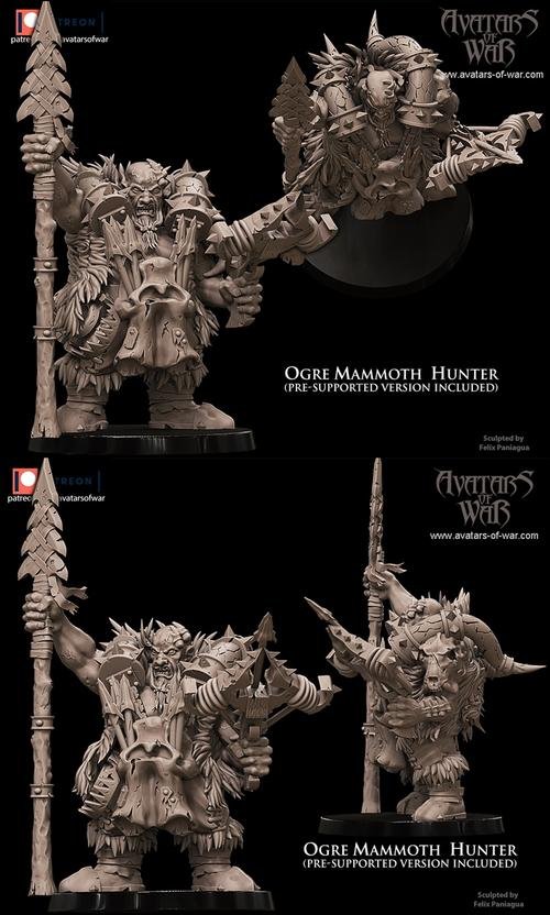 Ogre Mammoth Hunter – 3D Print