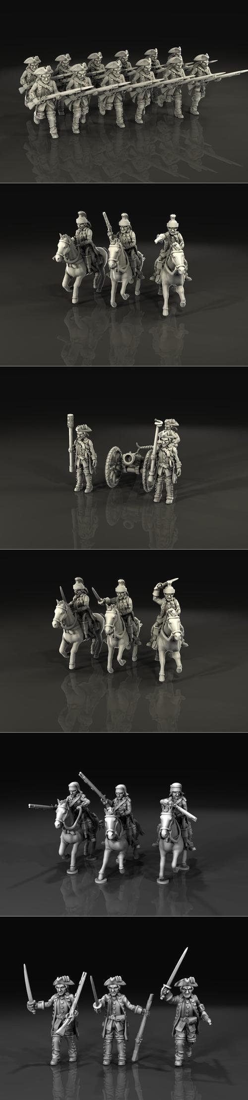 7 Years War French army – 3D Print