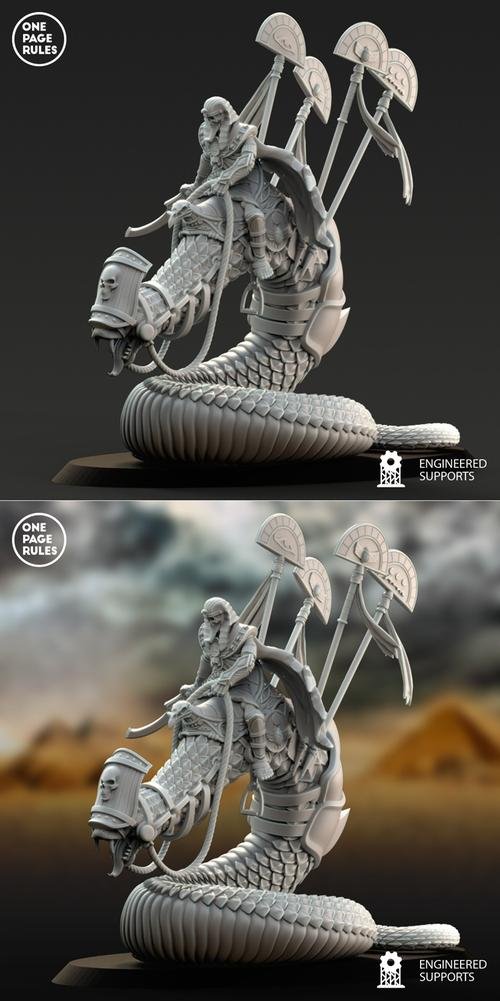 Mummy King on Royal Snake – 3D Print