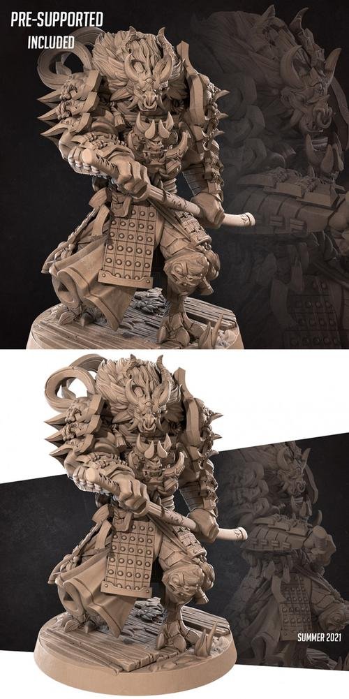 Ryuma, the Cursed Dragoniborn – 3D Print
