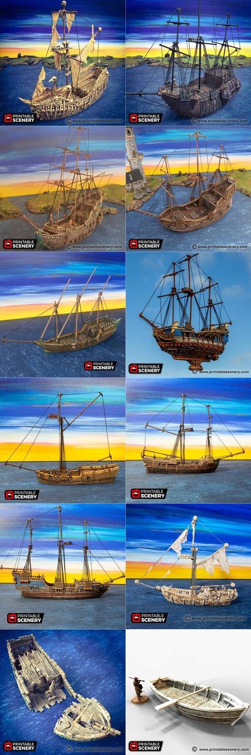 The Lost Ships Complete – 3D Print