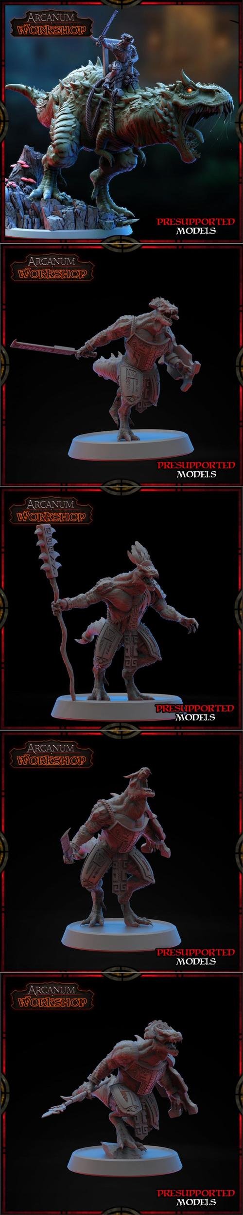 Arcanum Workshop Lizard men March 2022 – 3D Print