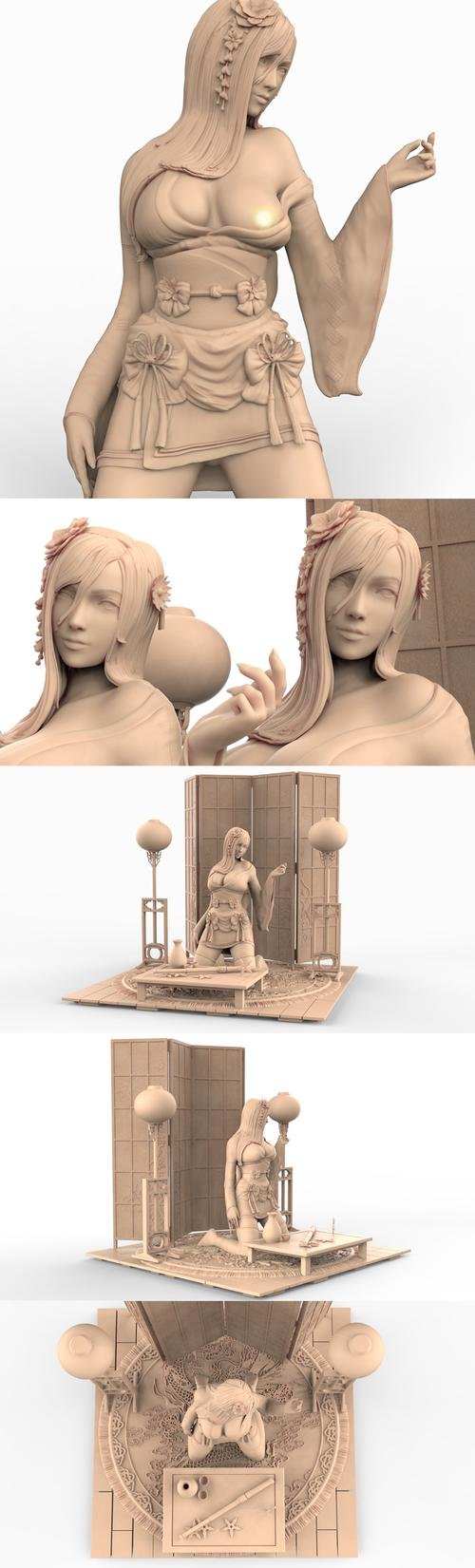 Tifa - Final fantasy 7 Kimono version – 3D Print