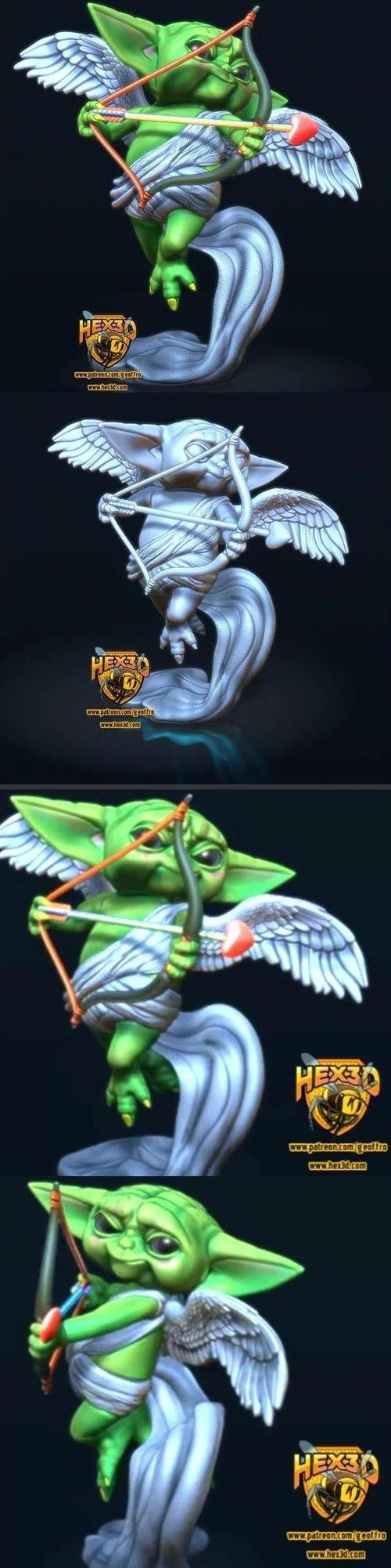 Valentines Grogu Cupid – 3D Print