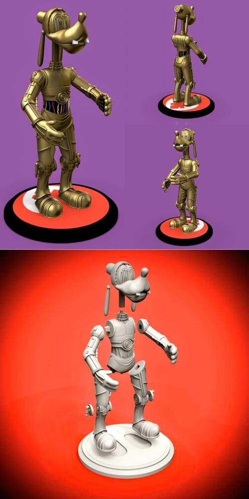 Romwba Goofy as C3PO – 3D Print