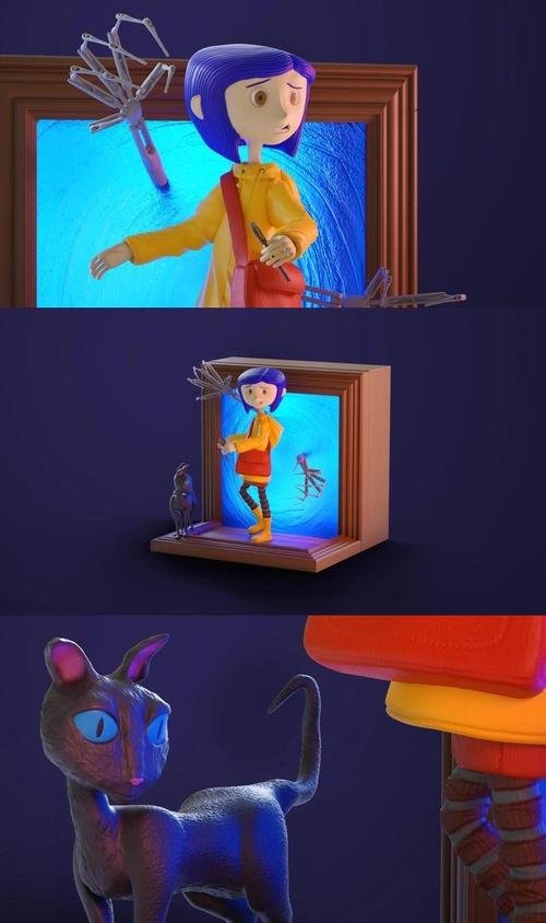 Coraline Lamp Diorama – 3D Print