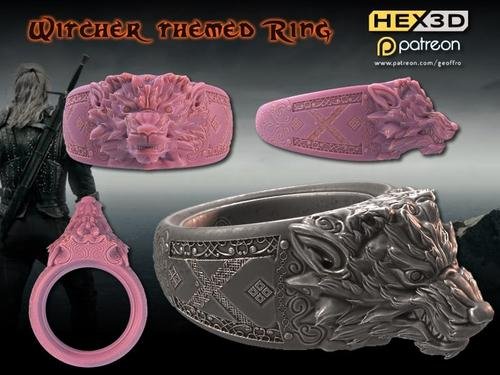 Witcher Themed Ring – 3D Print