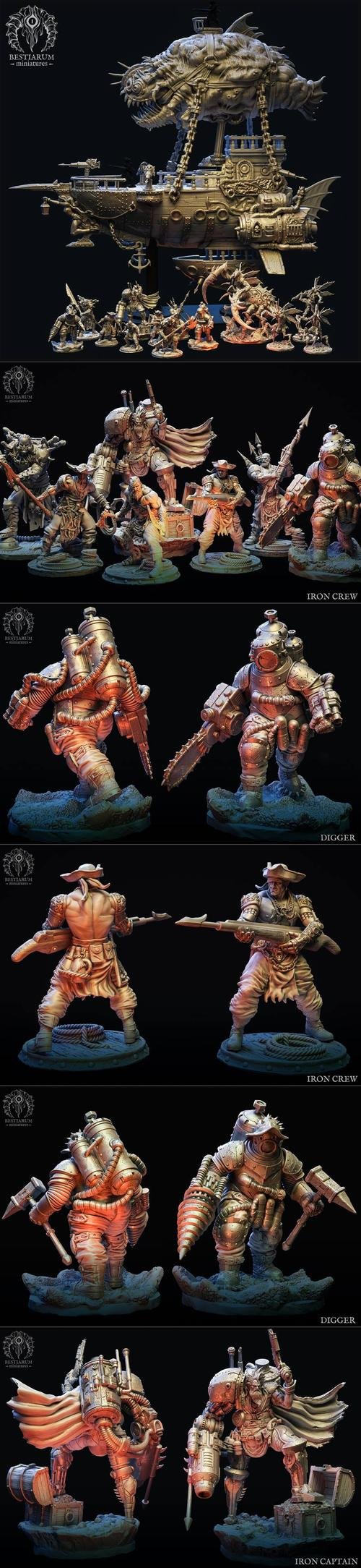 Bestiarum Miniatures - Iron Crew November 2021 – 3D Print