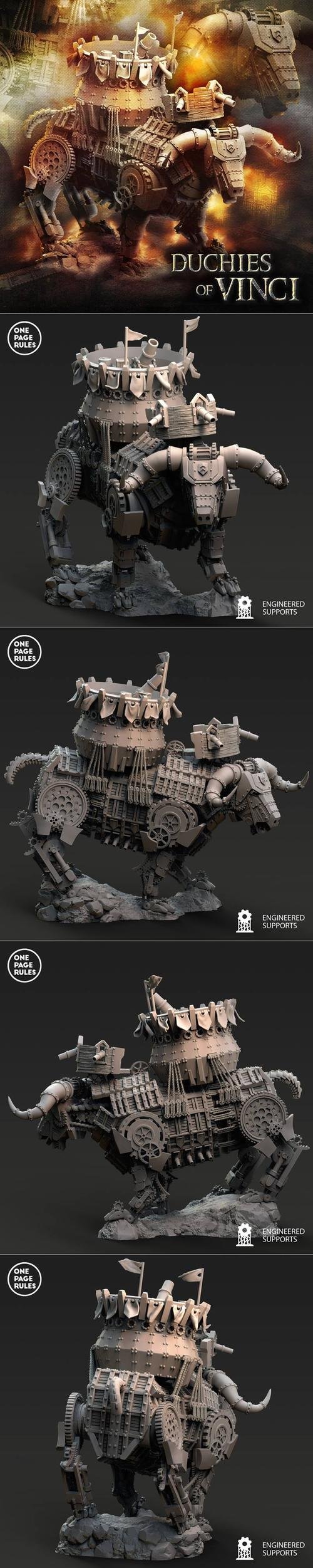 One Page Rules - Vinci Bull Titan – 3D Print
