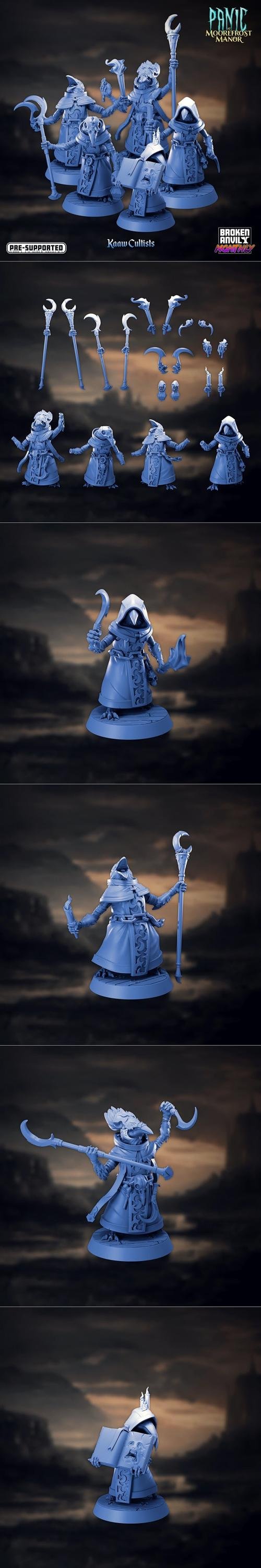 Broken Anvil Miniatures - Panic at Moorefrost Manor - Cultists – 3D Print