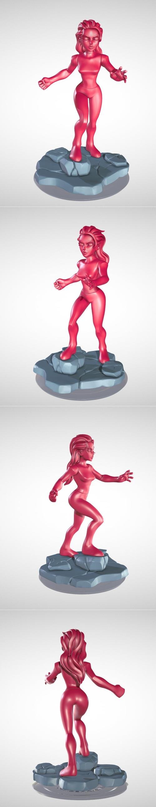 Infinidudette Pose A – 3D Print