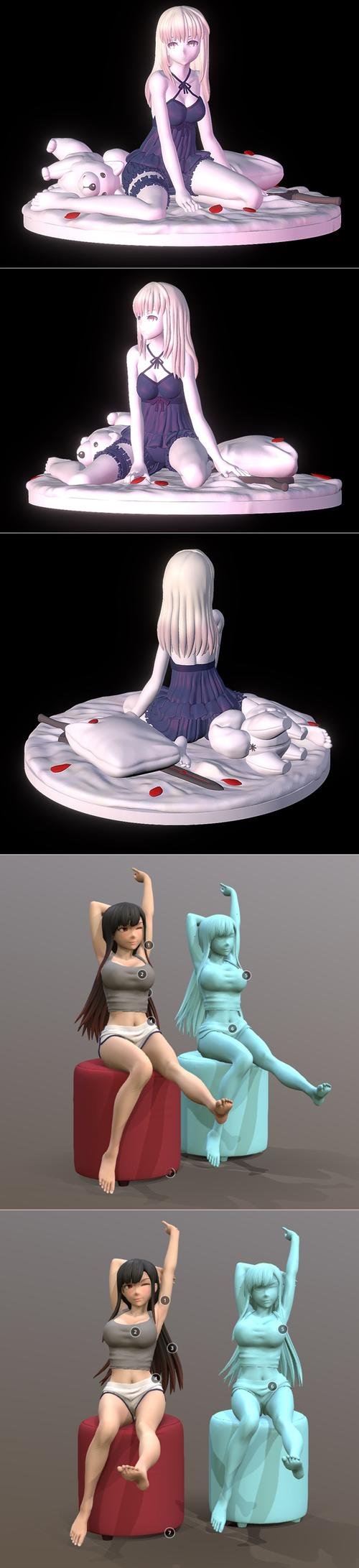 Saber Alter and Stretch Lazily – 3D Print