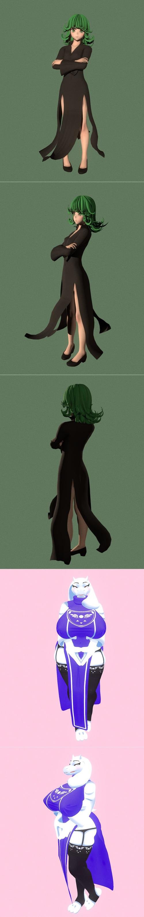 Tatsumaki 01 and Toriel Mama - VRChat Avatar – 3D Print