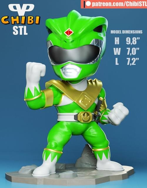 Green Ranger Chibi – 3D Print