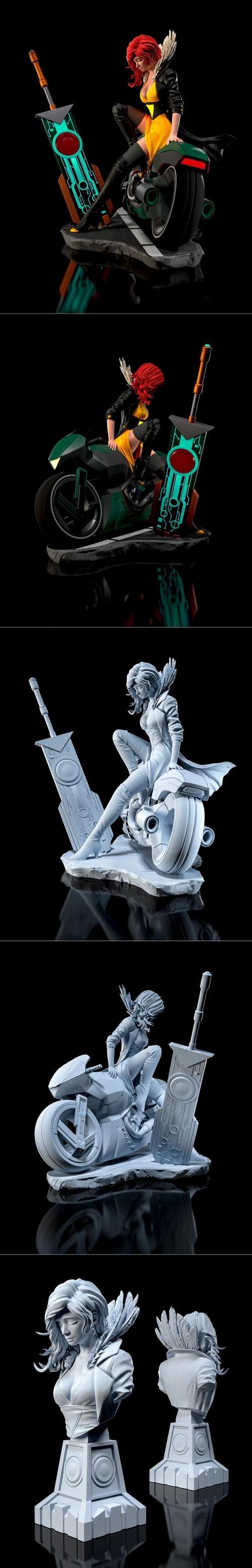 Red from Transistor Figure and Bust – 3D Print