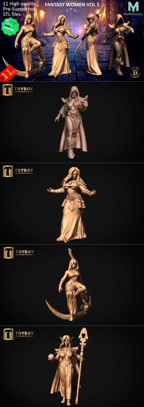 ToyDoy Miniatures - Fantasy women vol 1 – 3D Print
