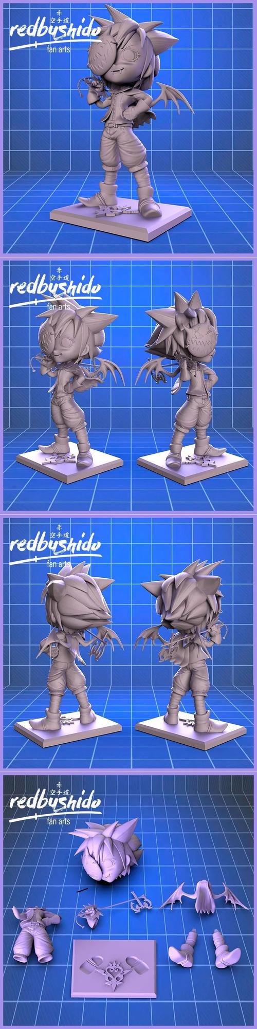Chibi Nightmare Sora FanArt from Kingdom Hearts – 3D Print
