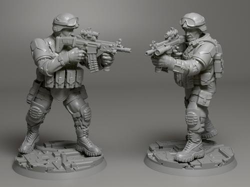 Albino Raven USA Soldier – 3D Print