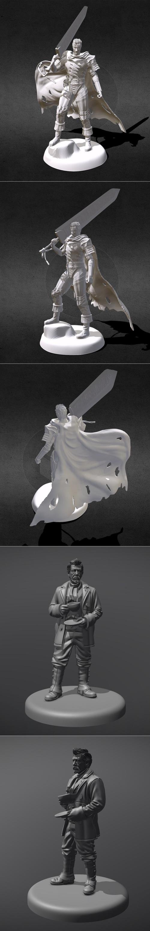 Guts Berserk and The War Doctor – 3D Print