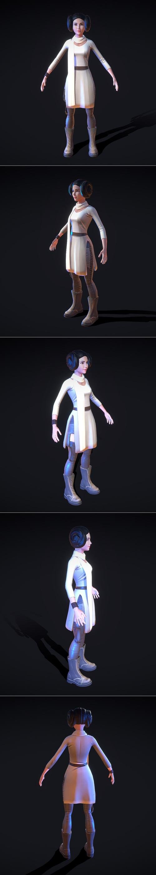 Female Star Wars - themed avatar – 3D Print