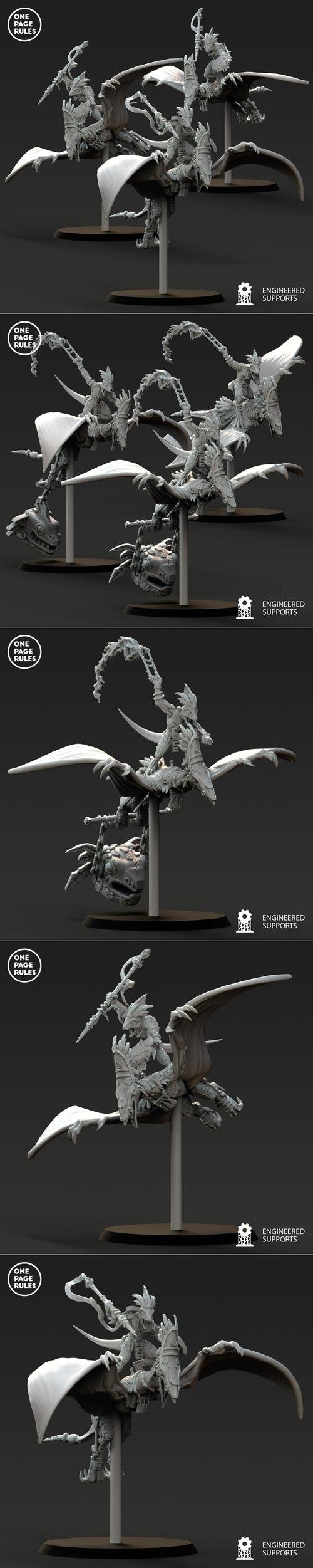 Saurian Pterodactyl Riders – 3D Print