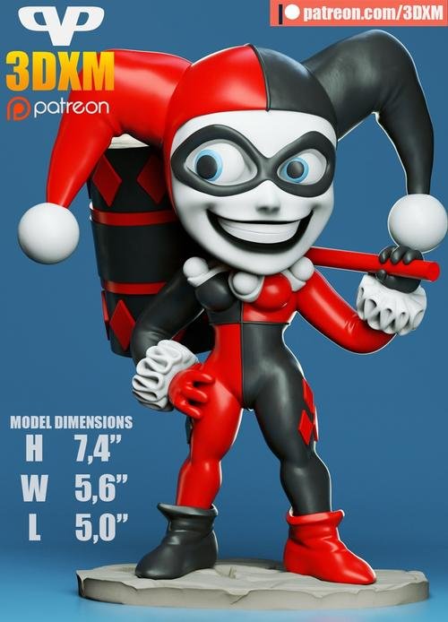 3DXM - Harley Quinn Chibi – 3D Print